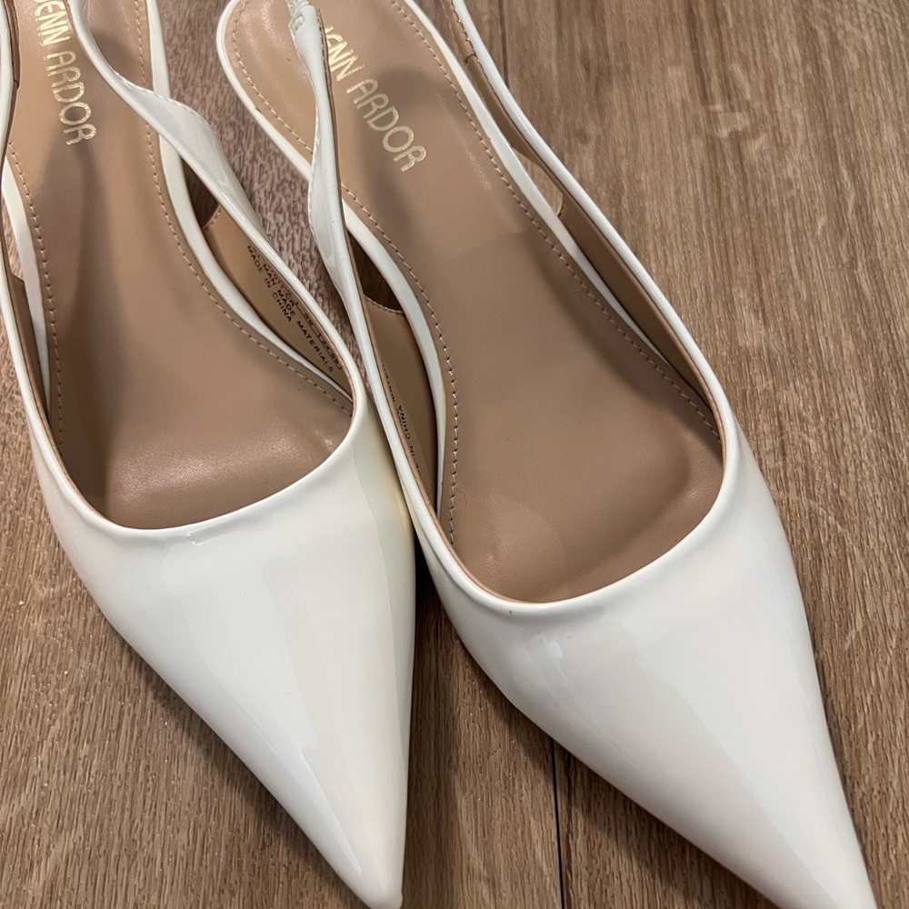 Women's White Slingback Heels